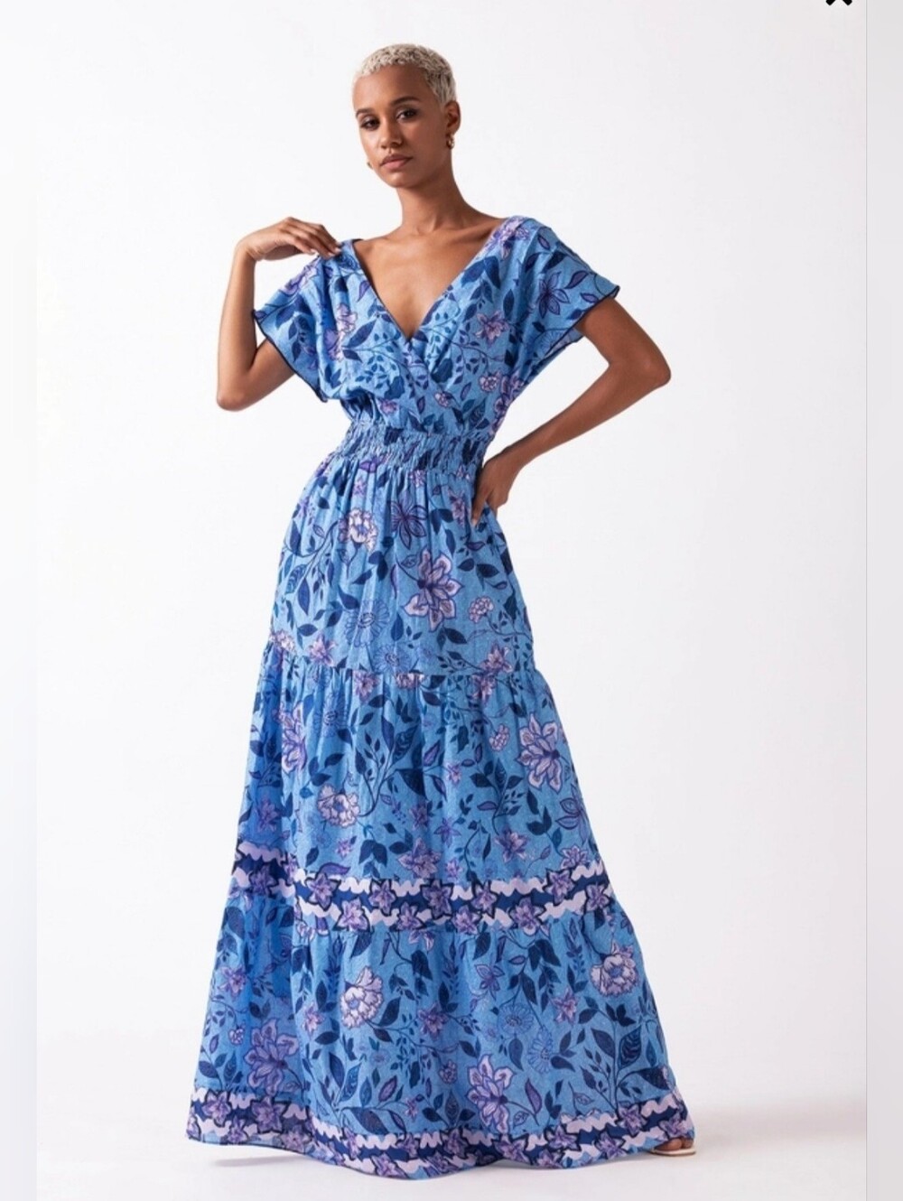 $259 Celina Moon Small Floral Maxi Dress